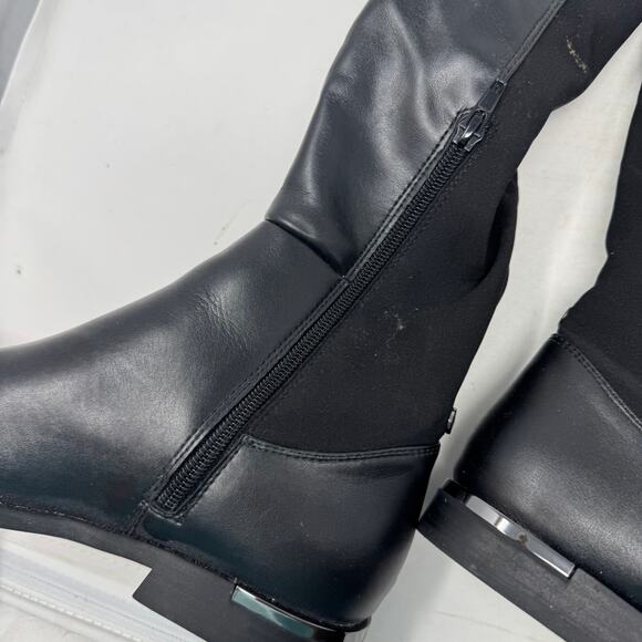 Nine West Black Leather Over-the-Knee Riding Boots Women’s Size 7.5 - Picture 9 of 12